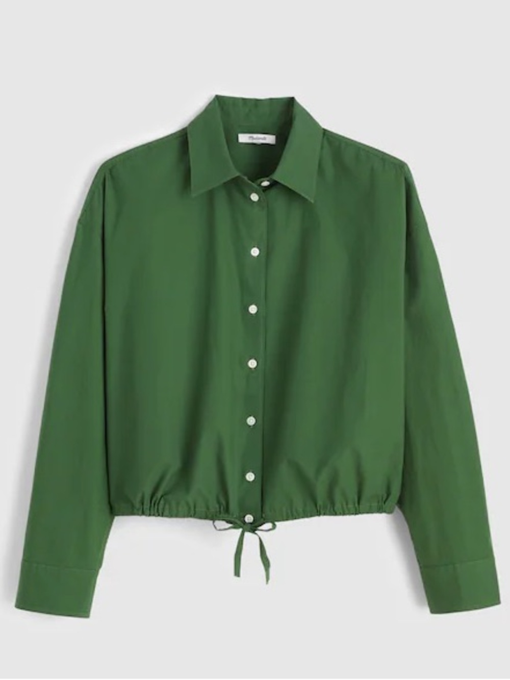 Madewell Drawstring Button-Up Shirt in
Poplin Sz. M - Picture 3 of 10
